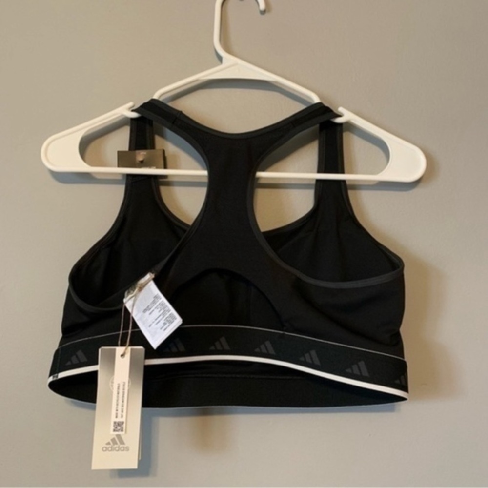 NWT. ADIDAS Hyperglam Powerreact Medium-Support Techfit Bra - Picture 7 of 7